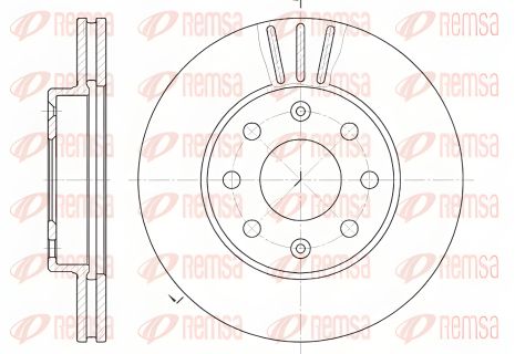 Гальмівний диск для CHEVROLET SPARK, DAEWOO KALOS, REMSA (665510)