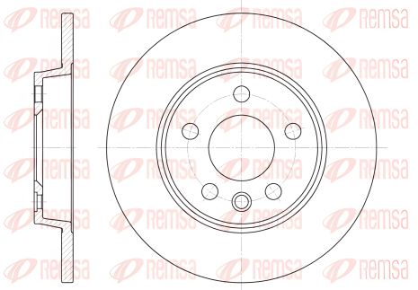 Гальмівний диск VW TRANSPORTER, REMSA (655800) Гальмівний диск VW TRANSPORTER, REMSA (655800)