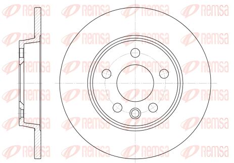 Гальмівний диск VW TRANSPORTER, REMSA (655800) Гальмівний диск VW TRANSPORTER, REMSA (655800)