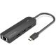 Хаб USB Vention Type-C to 3 USB 3.0, RJ45, Micro-B, 0.15M, Black, TGPBB