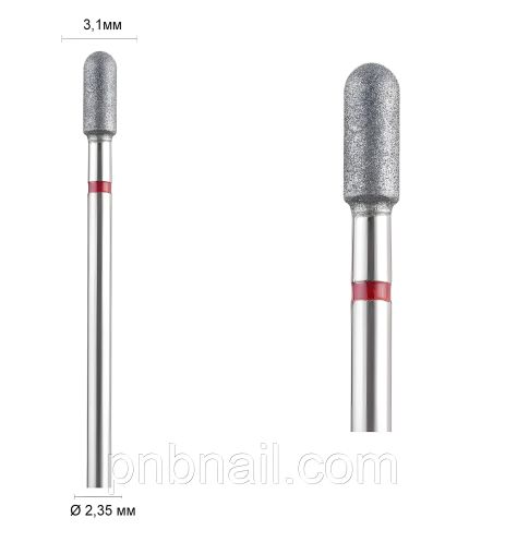 Алмазна фреза 141 (Циліндр закруглений) DLX / червона 031 Алмазна фреза 141 (Циліндр закруглений) DLX / червона 031