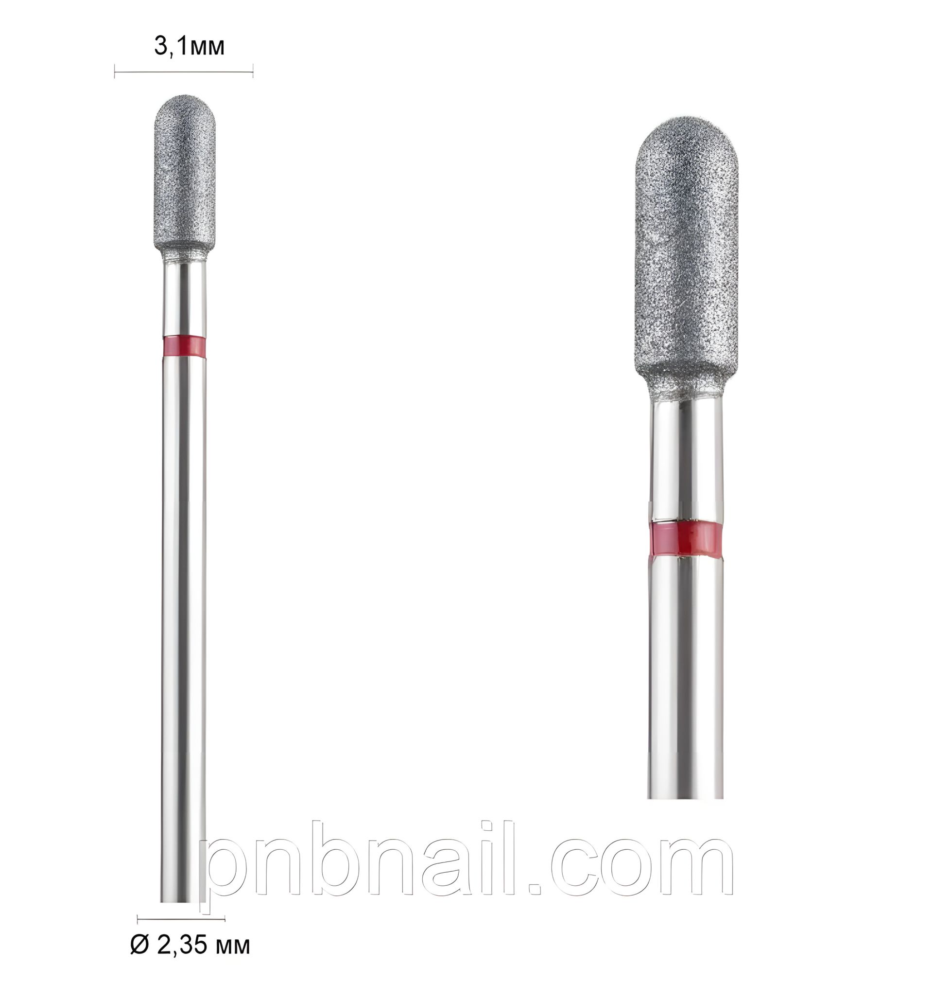 Алмазна фреза 141 (Циліндр закруглений) DLX / червона 031 Алмазна фреза 141 (Циліндр закруглений) DLX / червона 031