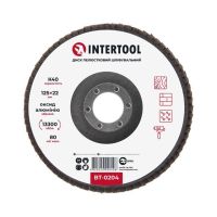 Диск шлифовальный лепестковый, 125×22 мм, зерно K40 INTERTOOL BT-0204