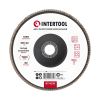 Лепестковый шлифовальный диск 180×22 мм, зерно K150, 7000 об/мин, INTERTOOL BT-0235 Лепестковый шлифовальный диск 180×22 мм, зерно K150, 7000 об/мин, INTERTOOL BT-0235