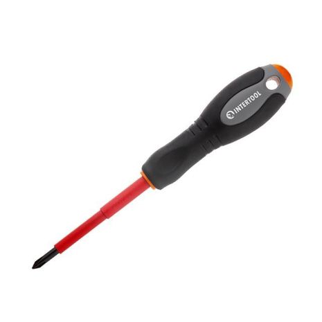 Викрутка хрестова ізольована PH1, 80 мм 1000 В INTERTOOL VT-3211