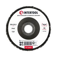 Зачистной диск из вспененного абразива, черный, 125×22,2×13 мм, P46, T27, 7600 об/мин INTERTOOL BT-0602