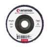 Диск зачистной из вспененного абразива, фиолетовый, 125×22,2×13 мм, P46, T27 INTERTOOL BT-0603