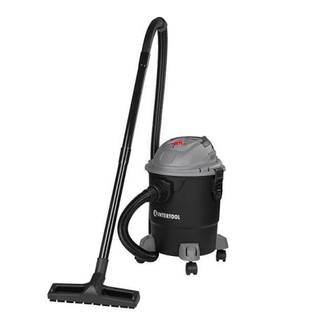 Пылесос строительный 1.2 кВт, бак 20 л., пластик, >17кПа INTERTOOL DT-1020