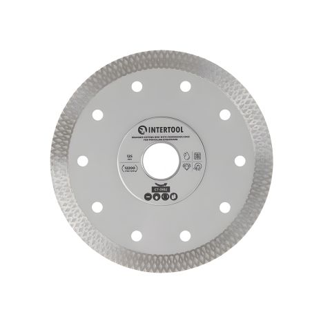 Відрізний алмазний диск для керамограніту, 125 мм, 36%, 12200 об/хв INTERTOOL CT-3102