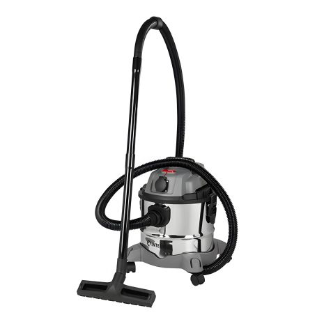 Пилосос будівельний, 1,4 кВт, >17 кПа, бак 20 л з нержавіючої сталі 410, розетка, HEPA фільтр, шланг 3 м INTERTOOL DT-1025