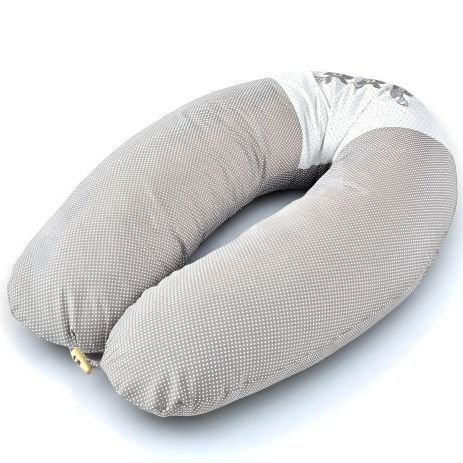 Гіпоалергенна подушка для вагітних та годування PAPAELLA 30×190 см U-подібна, наволочка на блискавці, сірий горошок (8-31481*001) Гіпоалергенна подушка для вагітних та годування PAPAELLA 30×190 см U-подібна, наволочка на блискавці, сірий горошок (8-31481*001)