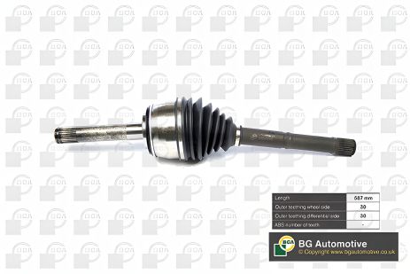 Приводний вал, піввісь TOYOTA LAND CRUISER, BGA (DS9103)