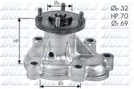 Водяний насос OPEL CORSA, OPEL ASTRA, OPEL VECTRA, DOLZ (O131)