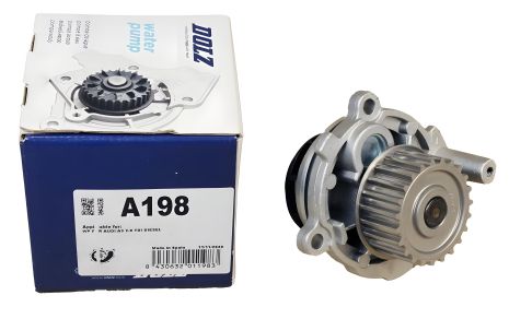 Водяний насос для SKODA OCTAVIA, VW TOURAN, AUDI A4, виробник DOLZ A198