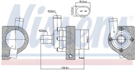 Водяний насос SKODA RAPID, AUDI A1, SEAT TOLEDO, NISSENS (832109) Водяний насос SKODA RAPID, AUDI A1, SEAT TOLEDO, NISSENS (832109)