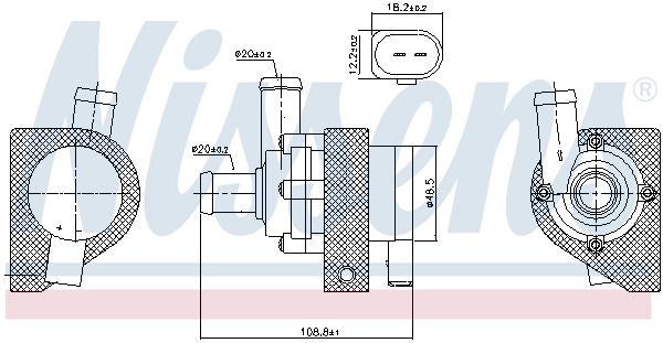 Водяний насос SKODA RAPID, AUDI A1, SEAT TOLEDO, NISSENS (832109) Водяний насос SKODA RAPID, AUDI A1, SEAT TOLEDO, NISSENS (832109)