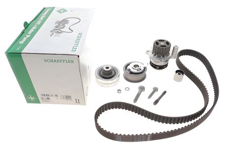 Помпа + ремень ГРМ комплект INA для SKODA OCTAVIA, AUDI A3 (530036131)
