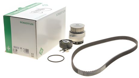 Помпа + комплект ременя ГРМ SKODA FELICIA, VW CADDY, INA (530016730) (Ремінний комплект)