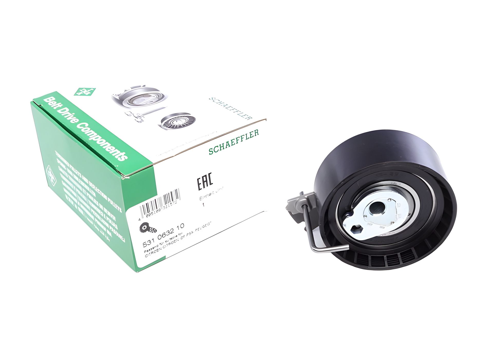 Ролик натяжной ремня ГРМ CITROËN C4, PEUGEOT 2008, INA (531063210) Ролик натяжной ремня ГРМ CITROËN C4, PEUGEOT 2008, INA (531063210)