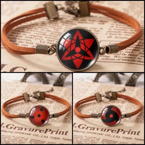 Браслет Naruto Наруто 3 вида шаринган Sharingan Shippuuden в виде цветка глаз Аниме амулет талисман