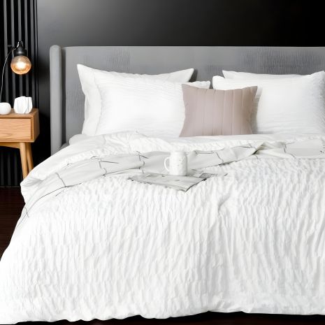 Євро комплект постільної білизни Cloud Dream IDEIA жатка подарункова упаковка білий (8-36029*001) Євро комплект постільної білизни Cloud Dream IDEIA жатка подарункова упаковка білий (8-36029*001)