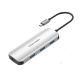 Хаб USB Vention Type-C to HDMI, USB 3.0x3, SD, TF, PD Docking Station Gray 0.15M Aluminum Alloy Type TOJHB