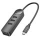 USB Hub Borofone DH5 4-in-1 (Type-C to USB3.0*4)(L=0.2M) Черный
