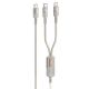 Кабель Hoco U139, 2в1, Type-C to 2хType-C, PD 100W, 1.2m, gold