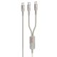 Кабель Hoco U139, 2в1, Type-C to 2хType-C, PD 100W, 1.2m, gold