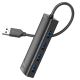 HUB HOCO HB41 USB2.0 converter Black (0.2m/USB to USB 2.0*4)
