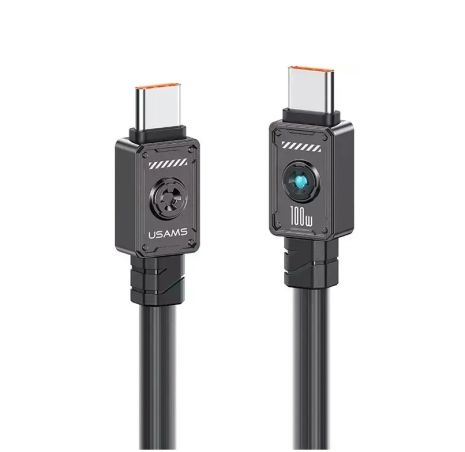 Кабель Usams US-SJ684, Type-C to Type-C, 100W, 1.2m, black
