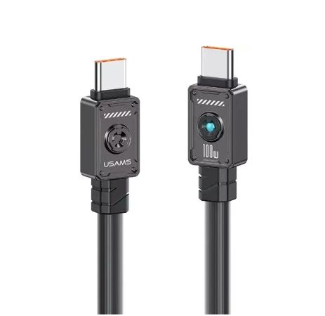 ΠΠ°Π±Π΅Π»Ρ Usams US-SJ684, Type-C to Type-C, 100W, 1.2m, black ΠΠ°Π±Π΅Π»Ρ Usams US-SJ684, Type-C to Type-C, 100W, 1.2m, black