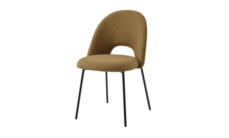 Стілець Каспер метал сидіння тканина 505x535x810 гірчичний
