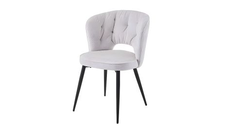 Бежевий металевий стілець Альдо з тканинним сидінням 590x590x820 Бежевий металевий стілець Альдо з тканинним сидінням 590x590x820