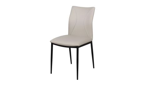 Металлический стул Слім с экокожей 440x570x865 бежевый