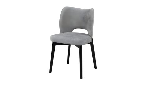 Стілець Ліліт чорний дерев’яний масив 510x490x840, тканина серая Стілець Ліліт чорний дерев’яний масив 510x490x840, тканина серая