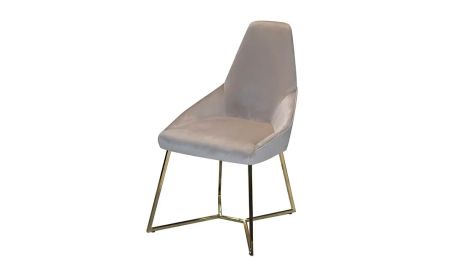 Стілець Гелексі айворі метал сидіння тканина 500x550x950 золото
