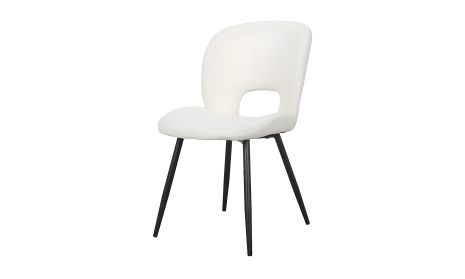 Стілець Доріс металевий, сидіння тканина 490x450x850 білий букле Стілець Доріс металевий, сидіння тканина 490x450x850 білий букле