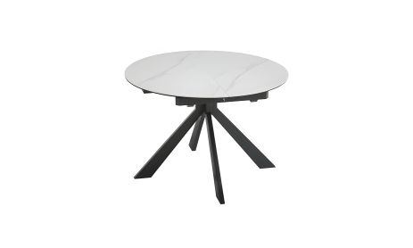 Стіл обідній розкладний Асті 1100/1400х1100х750, білий глянець Стіл обідній розкладний Асті 1100/1400х1100х750, білий глянець