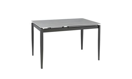 Обідній розкладний стіл Хіт 1200/1800х800х750 сірий мат з графітовими ногами