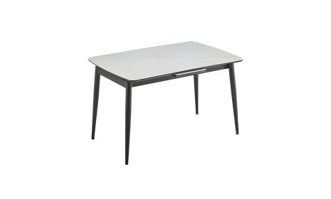 Лейк стіл обідній розкладний (1200/1500х800х750) білий глянець