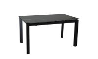 Стіл Ларс обідній розкладний 1400/2000х800х750 чорний мат чорні ноги