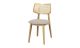 Стілець Пепе Cane з масиву дерева, сидіння тканина бежева 450x400x820 дуб