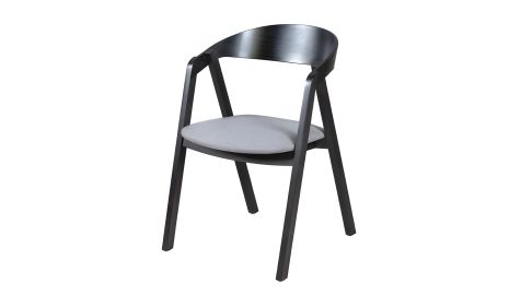 Стильний стілець Гуру Tender з дерев'яним масивом та сірою тканиною Стильний стілець Гуру Tender з дерев'яним масивом та сірою тканиною