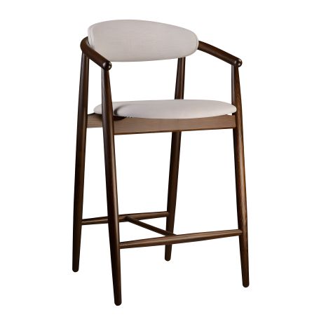 Напівбарний стілець Mamont Soft темний горіх / Superior 02