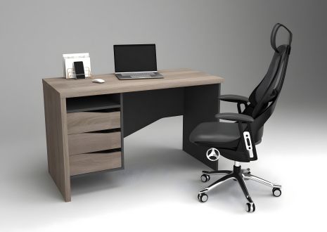 Стіл комп'ютерний Connect 4 Дуб Сонома Трюфель / Антрацит/лівий