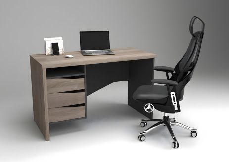 Стіл комп'ютерний Connect 4 Дуб Сонома Трюфель / Антрацит/лівий Стіл комп'ютерний Connect 4 Дуб Сонома Трюфель / Антрацит/лівий