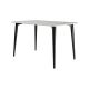 Стіл 120 х 80 білий / чорний Dan Стіл 120 х 80 білий / чорний Dan