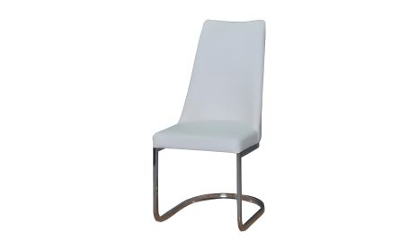 Стілець Прайм метал сидіння екошкіра 480x635x980 білий