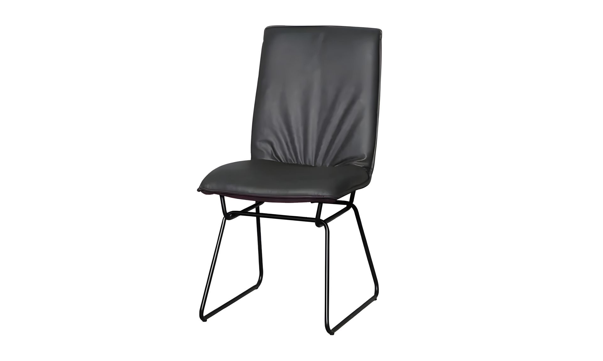 Стілець Фльор металевий зі сидінням з екошкіри 460x640x905 чорний Стілець Фльор металевий зі сидінням з екошкіри 460x640x905 чорний